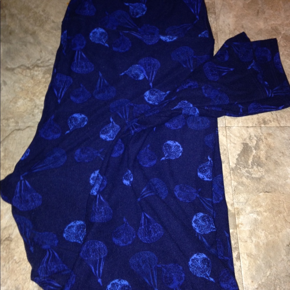 LuLaRoe Blue Parachute Print OS Leggings